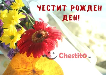 Картички за рожден ден за момиче с цветни цветя на дневна светлина 